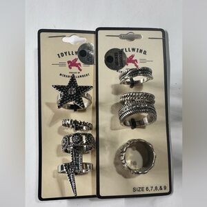 Idyllwind Star and Textured Silver Ring Collection